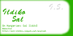 ildiko sal business card